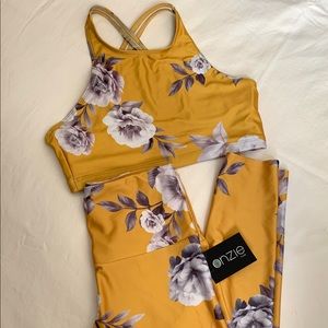 NWT Onzie Yoga Set Leggings and Sports Bra M/L